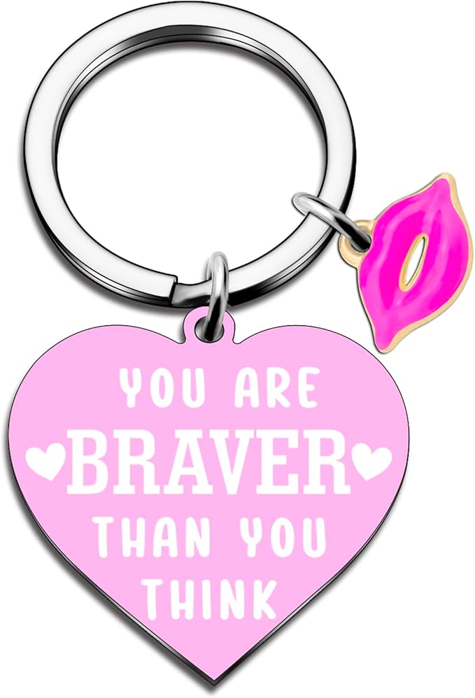 OEHEDOU Womens Girls Pink Keychain Inspirational Gifts For Women Teen Girls Daughter Trending Items Lovely Teen Girl Gifts
