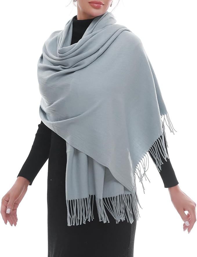 RIIQIICHY Women's Scarf Pashmina Shawls and Wraps for Evening Dress Bridesmaid Wedding Bridal Winter Warm Long Large Scarves