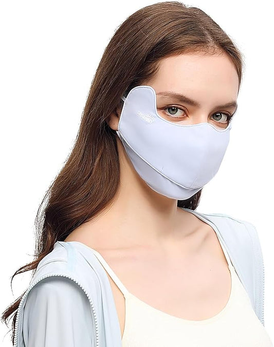 Sun Protection UPF 50+ UV Face Cover Summer Face Mask Neck Gaiter with Ear Loops SLN3M308