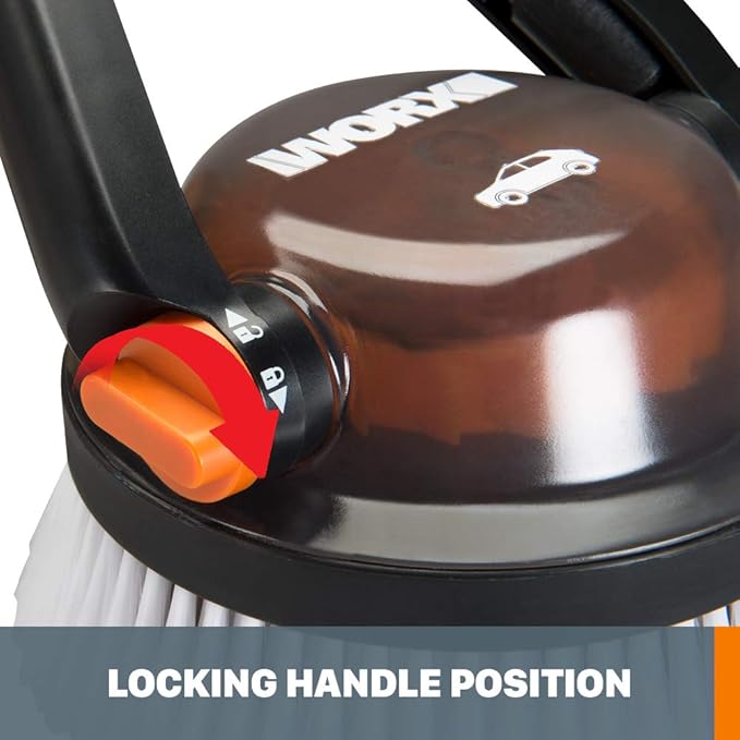 WORX Hydroshot Adjustable Automotive Power Scrubber, Quick Snap Connection - WA1820 (Soft Bristles)