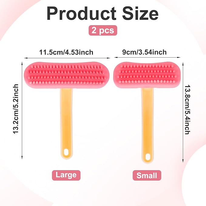 2Pcs Rabbit Brush, Bunny Brush for Grooming, Rabbit Grooming Brushes Kit for Small Pets, Cats, Dogs, Kittens