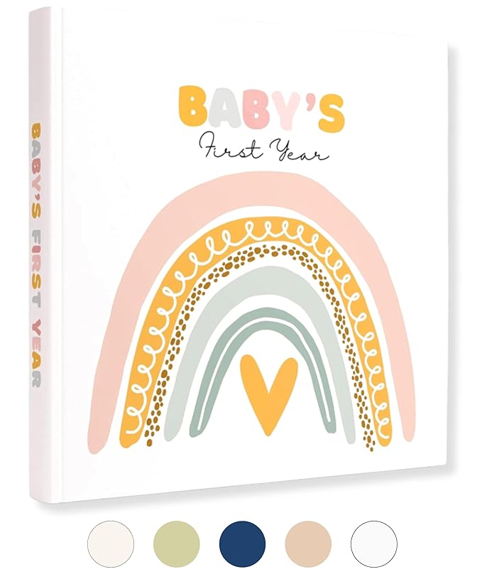 Lamare Baby Memory Book – Baby’s First Year Keepsake Journal, Baby Milestone Book, & Baby Scrapbook