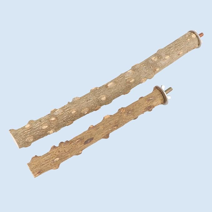 Hypeety Natural Prickly Ash Wood Perch Bird Paw Grinding Stand, 7.86''/20cm | Paw and beak grinding perch, bark texture for grip, chew-proof and durable, beak for budgie/parakeet/cockatiel/lovebird