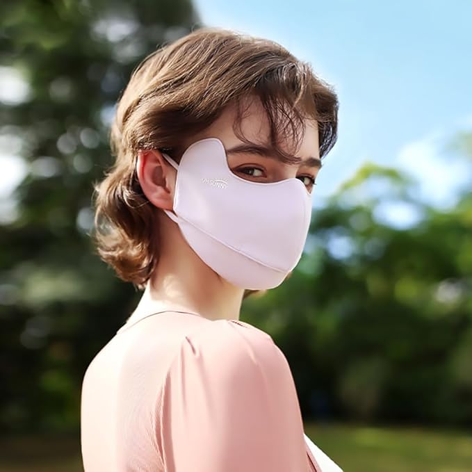 Sun Protection UPF 50+ UV Face Cover Summer Face Mask Neck Gaiter with Ear Loops SLN3M308