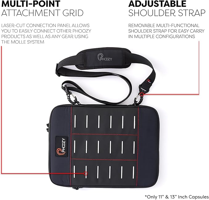 PHOOZY Insulated Thermal Sleeve for Laptops, iPads, MacBooks & Similar Sized Tablets or Laptops up to 13" - Patented NASA Thermal Technology Extends Battery Life in The Cold (Black CAMO)