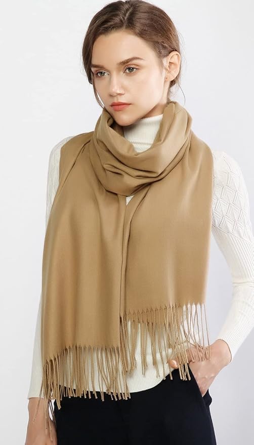 RIIQIICHY Women's Scarf Pashmina Shawls and Wraps for Evening Dress Bridesmaid Wedding Bridal Winter Warm Long Large Scarves