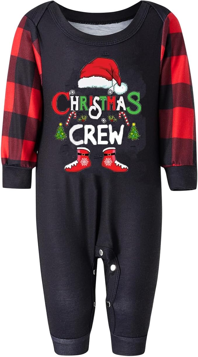 Matching Family Christmas Pajamas Set Elk/Tree/Plaid Holiday Sleepwear Xmas Family Jammies
