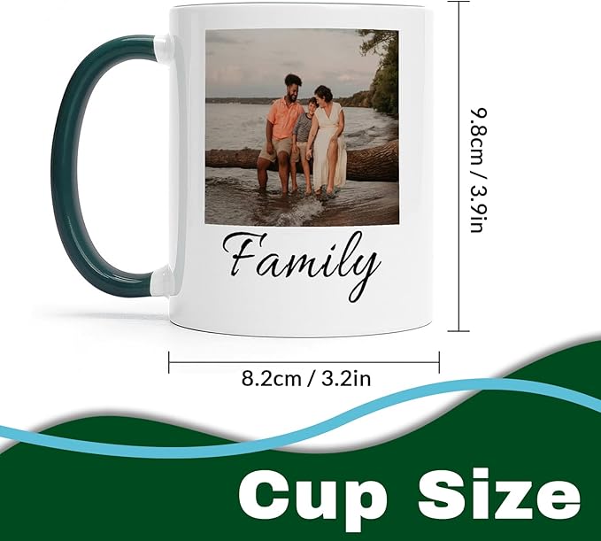 Custom Mug - Personalized Coffee Mug with Image, Logo, or Text | Custom Photo Cup | Customized 11 Oz Ceramic Tea Cup Taza Personalizadas Custom Gifts for Men & Women