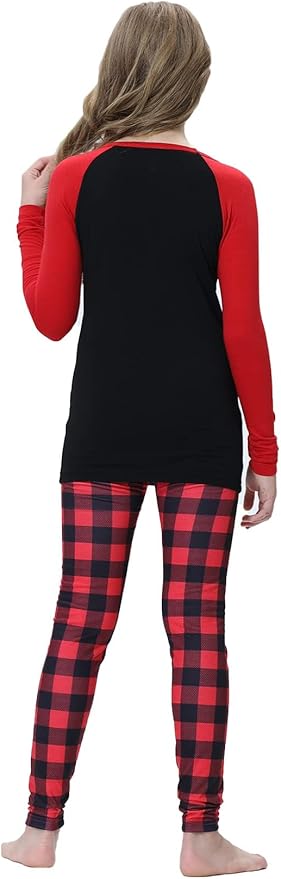 YIJIU Christmas Pajamas Cute Deer Print Long Sleeve Totem PJS Set