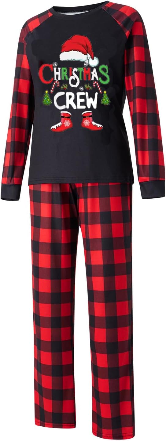 Matching Family Christmas Pajamas Set Elk/Tree/Plaid Holiday Sleepwear Xmas Family Jammies