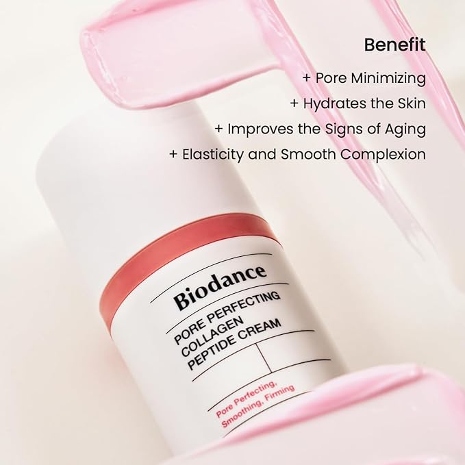 BIODANCE Pore Perfecting Collagen Peptide Cream, Hydrating, Plumping, Pore Care, Firming Facial Moisturizer, Korean Skincare, Stocking stuffers for teen girls | 1.69 fl.oz, 50ml