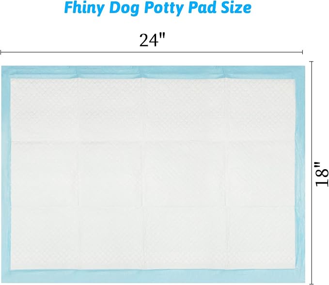 Fhiny Rabbit Pee Pads, 18" x 24" 50 PCS Guinea Pig Disposable Cage Liner Leak-Proof Super Absorbent Potty Training Pad with Quick-Dry Surface for Bunny Cat Puppy or Other Small Animals