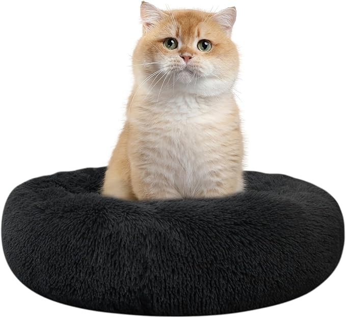 Nisrada Cat Beds for Indoor Cats,15.7 Inch Small Cats Beds, Washable-Round Pet Bed for Puppy and Kitten with Slip-Resistant Bottom