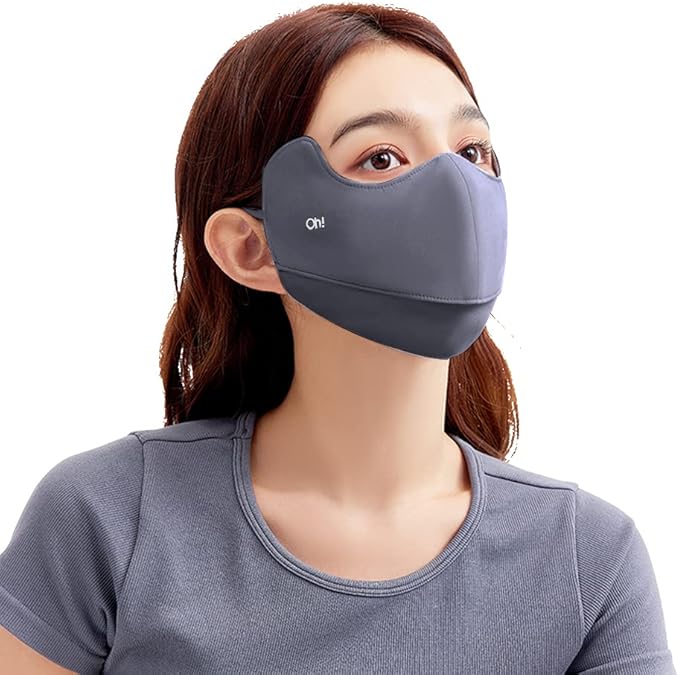 Sun Protection UPF 50+ UV Face Cover Summer Face Mask Neck Gaiter with Ear Loops SLN3M308