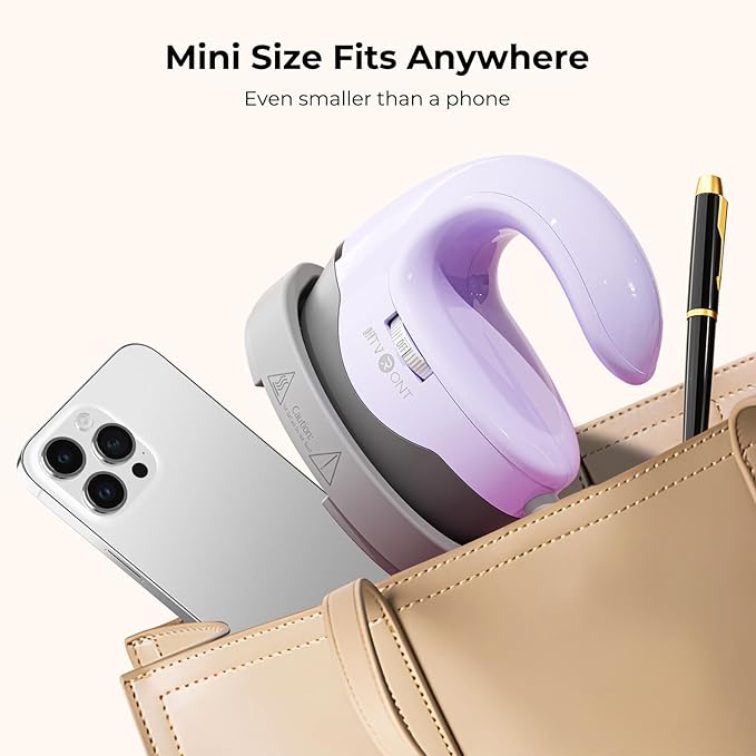 HTVRONT Heat Press H1 Mini Heat Press Machine, Small Heat Press Portable Iron Press Machine for T Shirts, Hats, Heating Transfer Projects (H1 Lavender Purple)