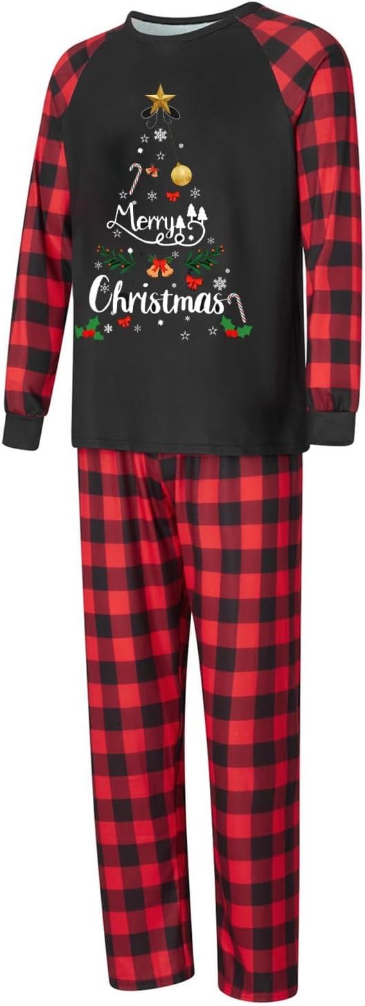 Matching Family Christmas Pajamas Set Elk/Tree/Plaid Holiday Sleepwear Xmas Family Jammies