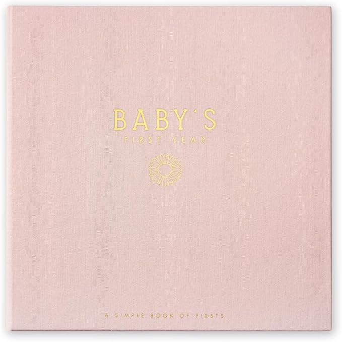 Lucy Darling Baby Memory Book – Wildflower Meadow | Floral Baby Girl First Year Journal & Photo Album | Luxury Keepsake Book for Milestones & Memories | Elegant Gift