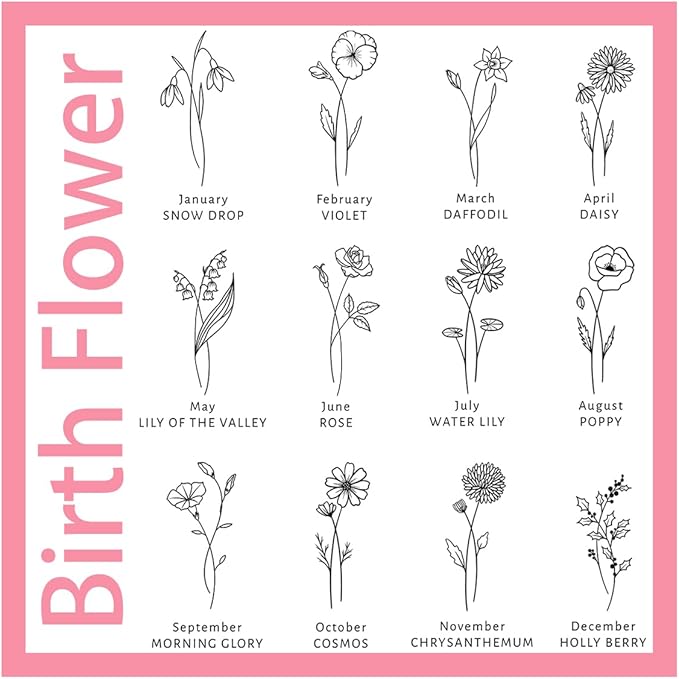 Personalized Gifts for Women Custom Tumbler Personalized Cups Engraved with Birth Flower 20 Oz Customized Tumbler with Name Birthday Bridesmaid Christmas Gifts