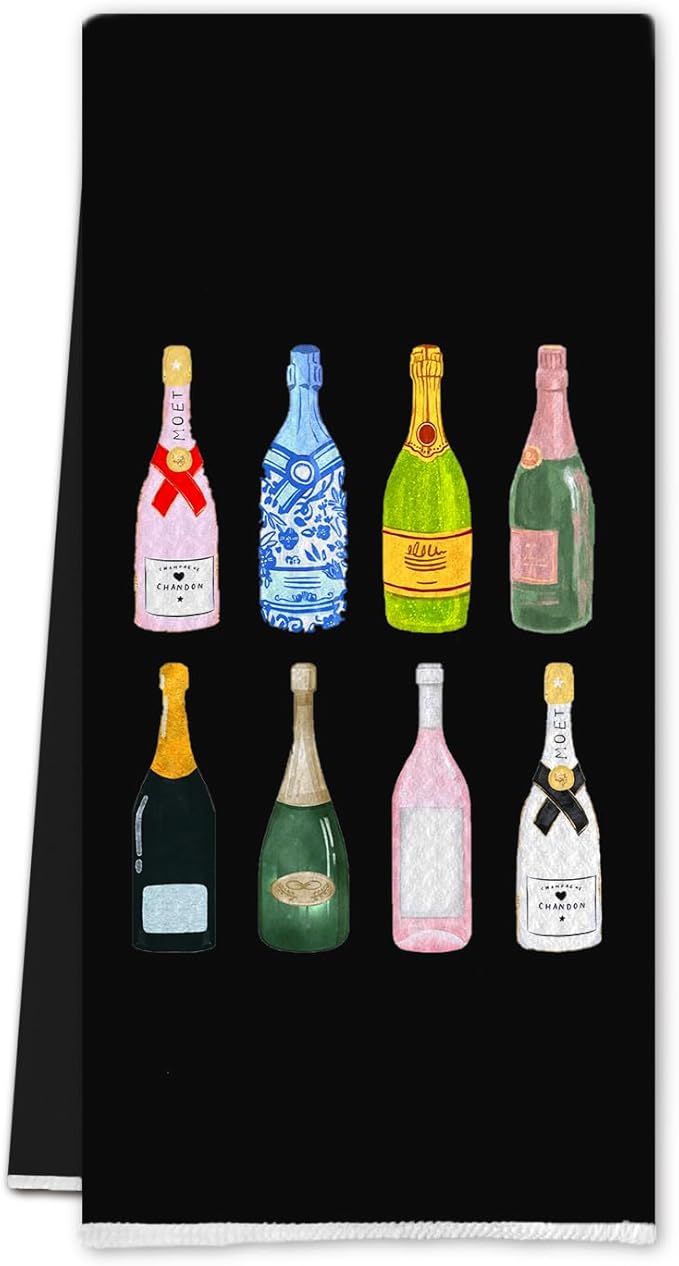 Wine Kitchen Towels with Sayings - Wine Lovers Gifts for Women,Gifts for Women,Tea Towels for Kitchen Bathroom Decor 16 X 24