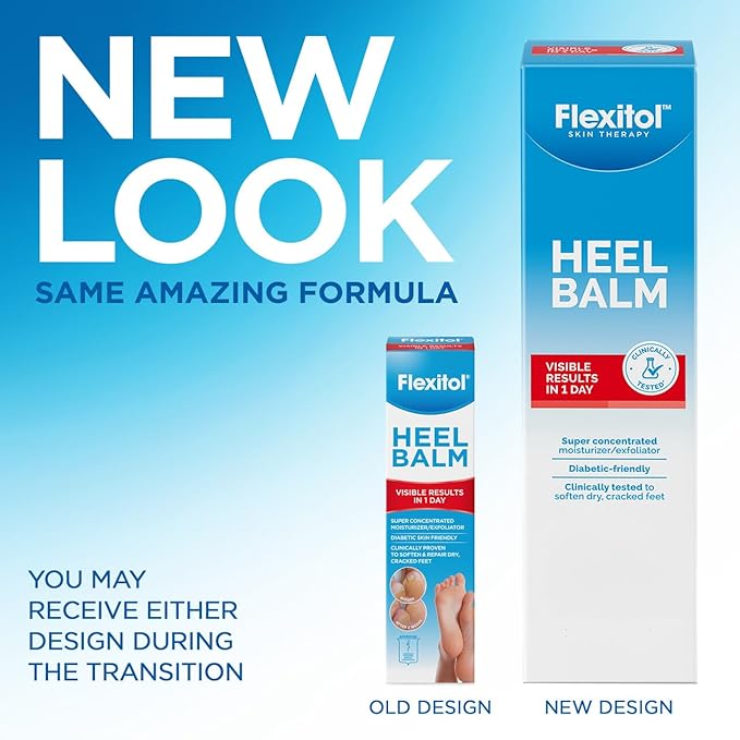 Flexitol Heel Balm, Rich Moisturizing & Exfoliating Foot Cream, 4 Oz Tube (Pack of 2)