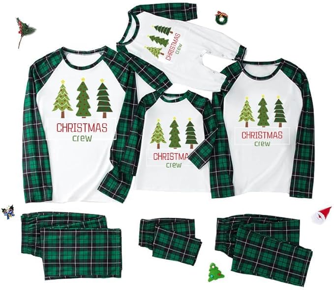 TEERAPHIQUE Christmas Pajamas for Family,Family Holiday Pajamas Matching Sets,Xmas Jammies for Couples