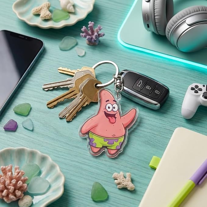 PumpCar Acrylic Keychain Double-Sided Charm Key Ring with Metal Clip Backpack Charm Bag and Car Key Accessory Collectible