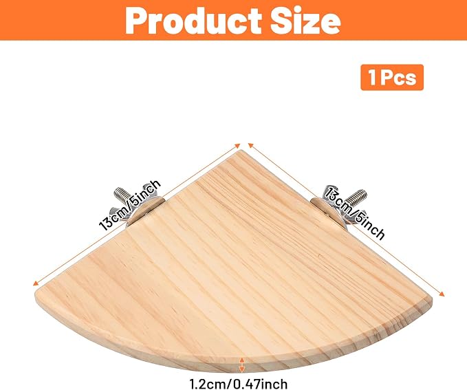 Flat Bird Perch, Wood Flat Perches for Birds Cages, Birds Platform,Bird-Perch Platform for Parakeet Conure Cockatiel Budgie Gerbil Rat Hamster