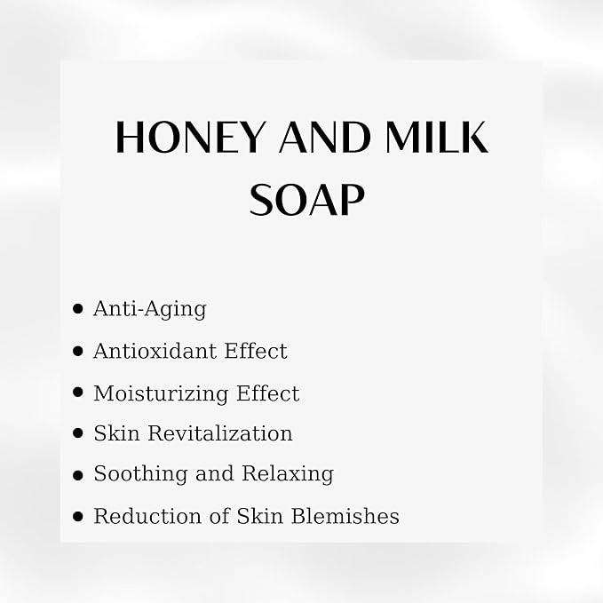 Organic Bar Soap Moisturizing Soap Made from Natural Oil | Hair Hand Face Body Bath Wash | Skin Care Cleanser Shampoo (Honey Milk)