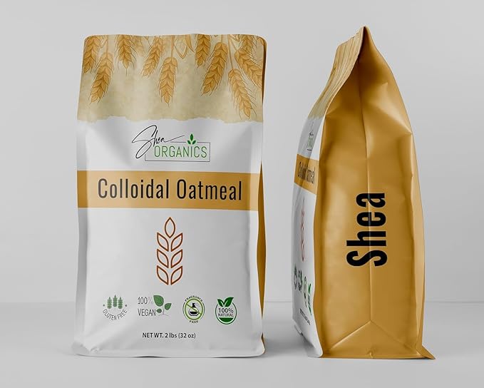 Shea Organics Colloidal Oatmeal, Soothing Bath & Skin Care Powder, Helps Soothe Itchy, Dry Skin, Safe for Babies & Adults, Great for Soap Making (32 Ounce - Pack of 1)