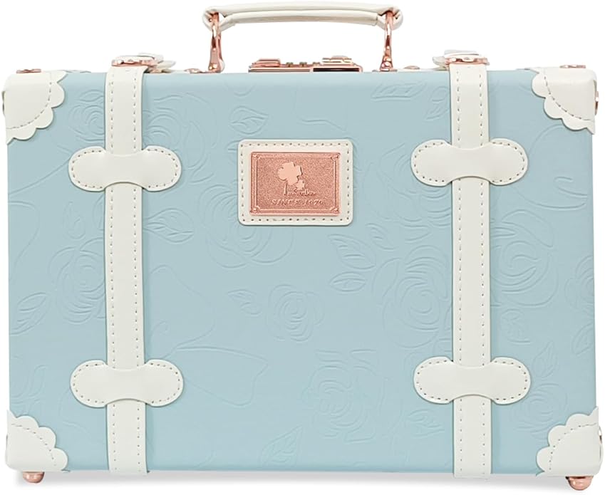 Unitravel Baby Keepsake Case, Handmade Memory Storage Box, Newborn Keepsake Box, Vintage Suitcase for Baby Shower, Baptism, Naming Ceremony or Birthday