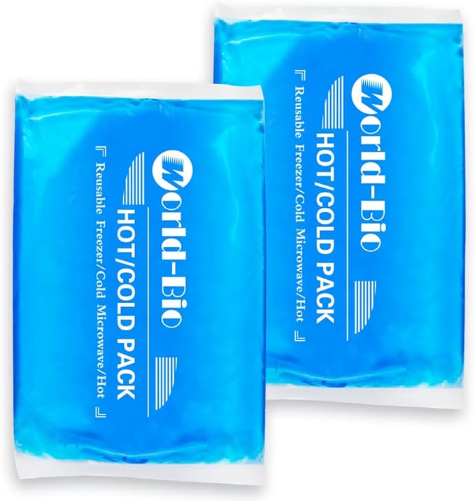 Large Gel Ice Packs for Injuries Reusable Hot Cold Pack Compress for Pain Relief, Rehabilitation, Comfort Ice Gel Pack Flexible Therapy on Neck, Arm, Knee, Leg, Shoulder, Elbow, Wrist - 2 Pack Blue