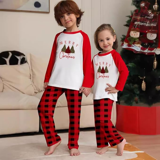 TEERAPHIQUE Christmas Pajamas for Family,Family Holiday Pajamas Matching Sets,Xmas Jammies for Couples