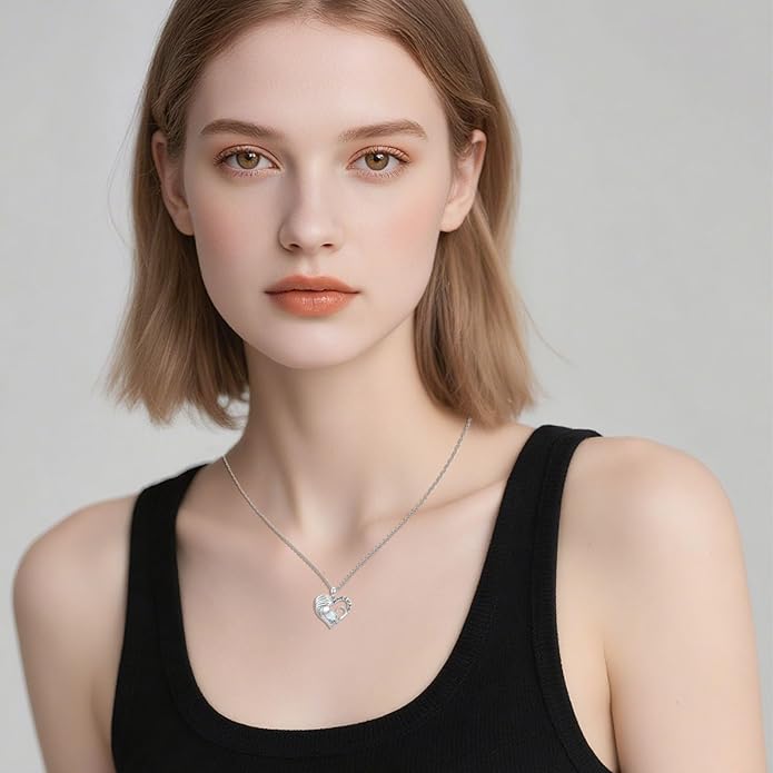 Miscarriage Necklace Gifts for Mothers 925 Sterling Silver Mommy of An Angel Pendant Memorial Jewelry Loss of Pregnancy Sympathy Gifts for Women