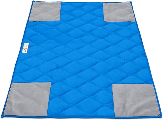 Paw Inspired PopCorner Washable Fleece Cage Liners, C&C 2x3, Blue | Reinforced Corners, Super Absorbent Mat, Bedding, Waterproof Bottom, Guinea Pigs, Ferrets, Rabbits, Hamsters, Small Animals