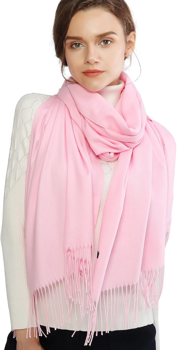 RIIQIICHY Women's Scarf Pashmina Shawls and Wraps for Evening Dress Bridesmaid Wedding Bridal Winter Warm Long Large Scarves