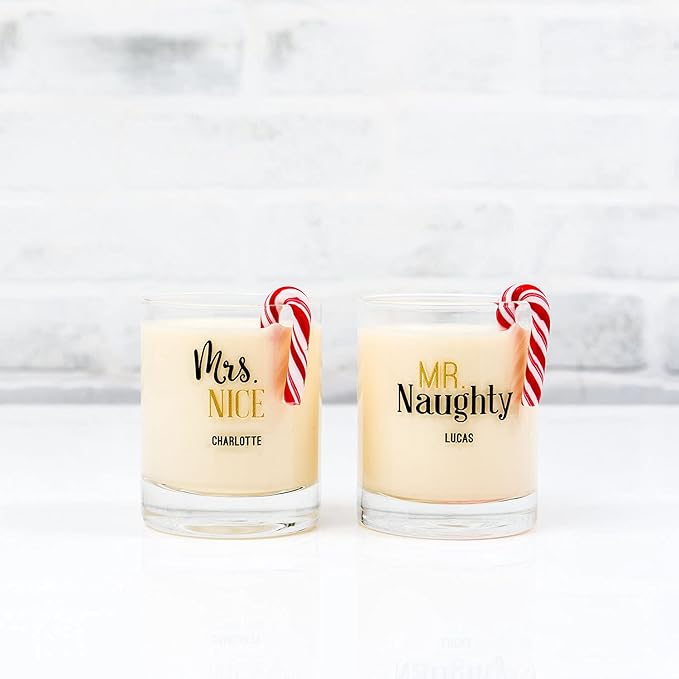 WEDDINGSTAR Personalized Whiskey Glass 11oz - Mrs. Nice Print