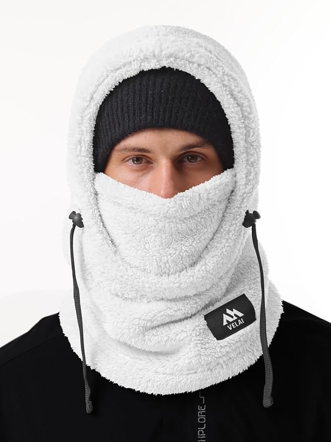 Balaclava Fleece Ski Mask for Men Women Winter Face Masks Windproof Hooded Scarf Cold Weather Hat Neck Warmer