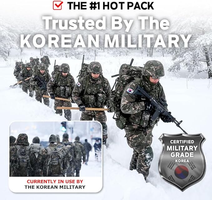 Long Lasting Hand Warmers & Body Heat Packs - Large Size (30 Count Bulk) - Up to 15 Hour Disposable Air-Activated Warmers for Cold Weather, Camping & Skiing - Made in Korea,