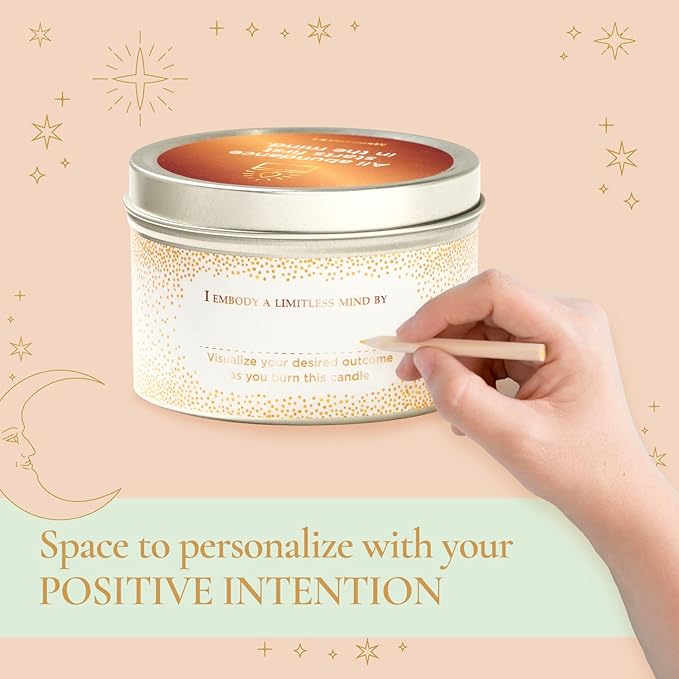 MAGNIFICENT 101 Abundance Manifestation Smudge Candle - 6 Oz Soy Wax - 35-Hour Burn - Infused with Lemon, Rosemary & Sandalwood - Money Candle for Energy Cleansing