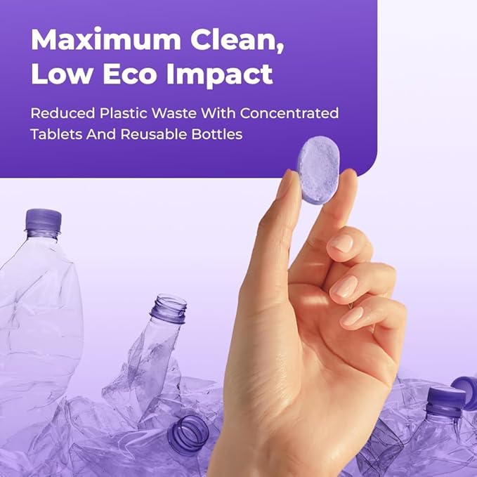 Clean All Purpose Spray Cleaner for Ovens - Multipurpose Foam Cleaning System - The Solution for Every Stain, Spray Oven Cleaner with Concentrated Cleaning Tablets (1Bottle+18pcs Tablets)
