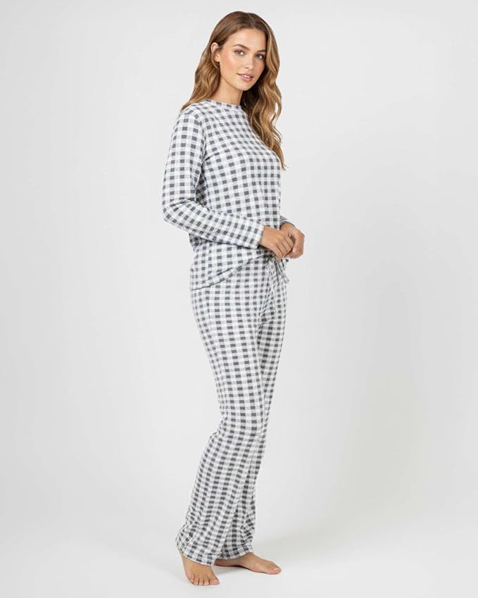 Real Essentials 2 Pack: Women's Comfy Pajama Sets - Short & Long Sleeve Ladies Loungewear Sleepwear PJs (Available In Plus)