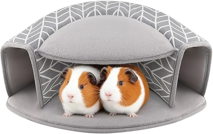Guinea Pig Hideout, Interactive Guinea Pig Tunnel Bed, Washable | Small Animal Tubes Toys Cage Accessories for Ferret Bunny Chinchilla