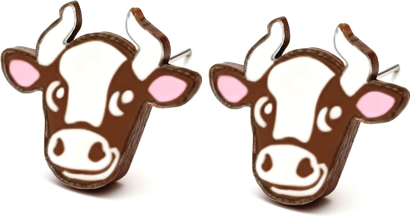 Wooden Stud Earrings for Women Hypoallergenic Jewelry Gifts for Women