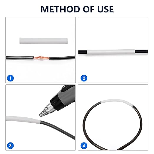 ASHINER 580PCS Durable Heat Shrink Tubing Kit - Ideal for Electric Insulation and Repairs with Convenient Storage Case, White