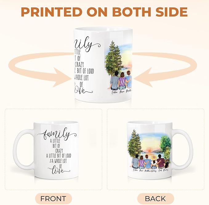 Custom Mug with Logo Text Photo Personalized Mug Cup 11oz Ceramic Mug, Customized Gift for Men & Women Birthday Wedding Anniversary Halloween Christmas