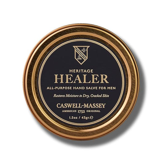 Caswell-Massey Healer All-Purpose Salve, Soothing Hand Cream with Beeswax & Orange, Cedarwood & Rosewood Oils, For Hands, Cuticles & Lips, Made in USA, 1.5 Oz