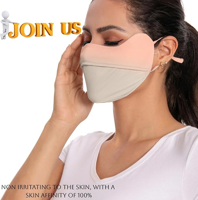 UPF 50+ UV Sun Protection Face Cover/Neck Balaclava Reusable Face Mask Dustproof Cooling Breathable