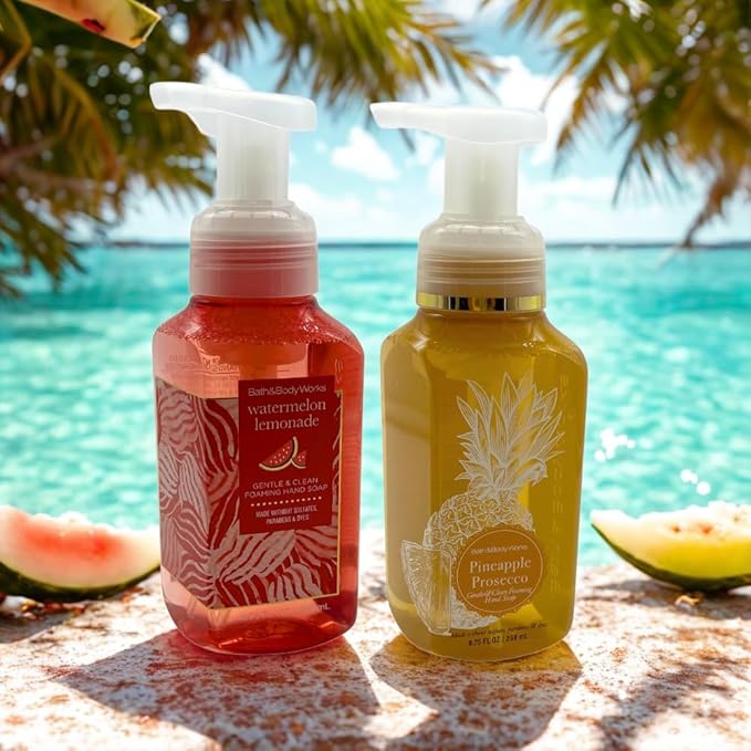 Bath & Body Works Gentle & Clean Foaming Hand Soap 8.75 fl oz (Watermelon Lemonade & Pineapple Prosecco)