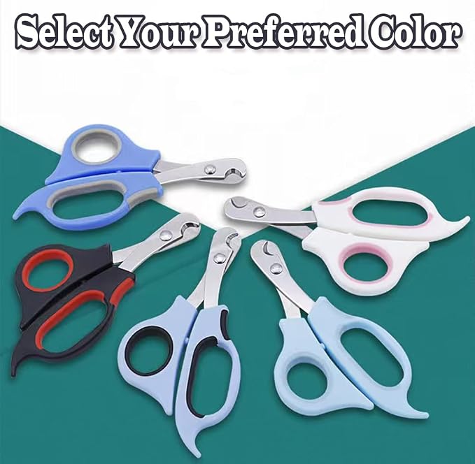 Pet Nail Clippers for Small Animals, Stainless Steel Cat Nail Trimmers with Non-Slip Handle, Safe & Sharp Claw Cutter for Puppies, Cats, Rabbits and Ferrets | Featuring Non-Slip Handle, Safe & Sharp Claw Cutter for Puppies, Cats, Rabbits and Ferrets