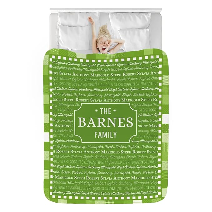I See Me! Grandpa's Family Personalized Blanket - Custom Name Blanket - Sherpa Throw Blanket